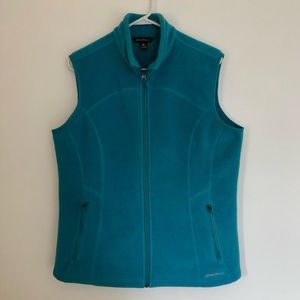 Eddie Bauer turquoise fleece vest - Women’s size XL